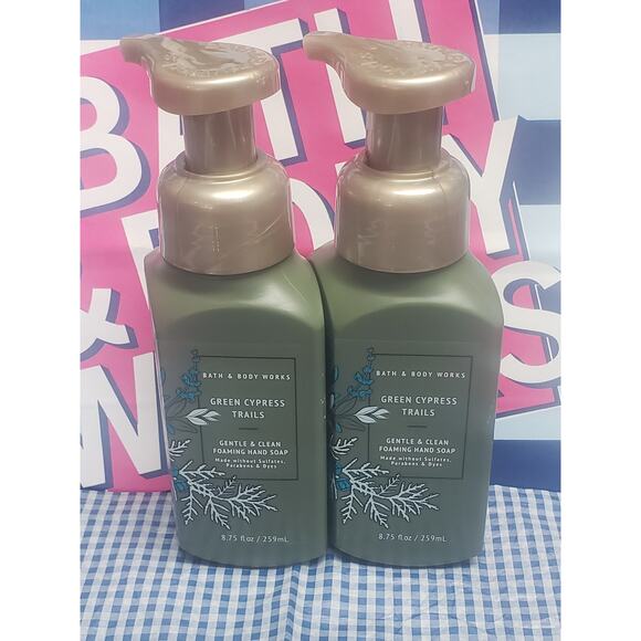 BBW Green Cypress Trails Gentle & Clean Foaming Hand Soap 2 Pack - Picture 1 of 2